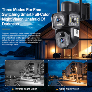 Telecamera PTZ Solare Wireless con 3 Obiettivi, Sicurezza Esterna WiFi, Telecamera CCTV Solare con Scheda SIM 4G - Product Image 4