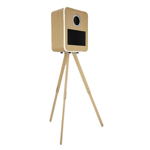 Thanh lịch retro cổ điển Pod bằng gỗ phong cách 15.6 màn hình cảm ứng photobooth máy DSLR Photo Booth Shell đứng với tripod bán - Product Image 4