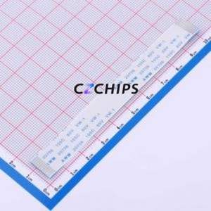 FFC-1.0-11-100-A-4-8 FFC Cable (Flexible Flat Cable) P=1mm Connector 11P 1mm 0.3mm Non-Inverting - Product Image 1