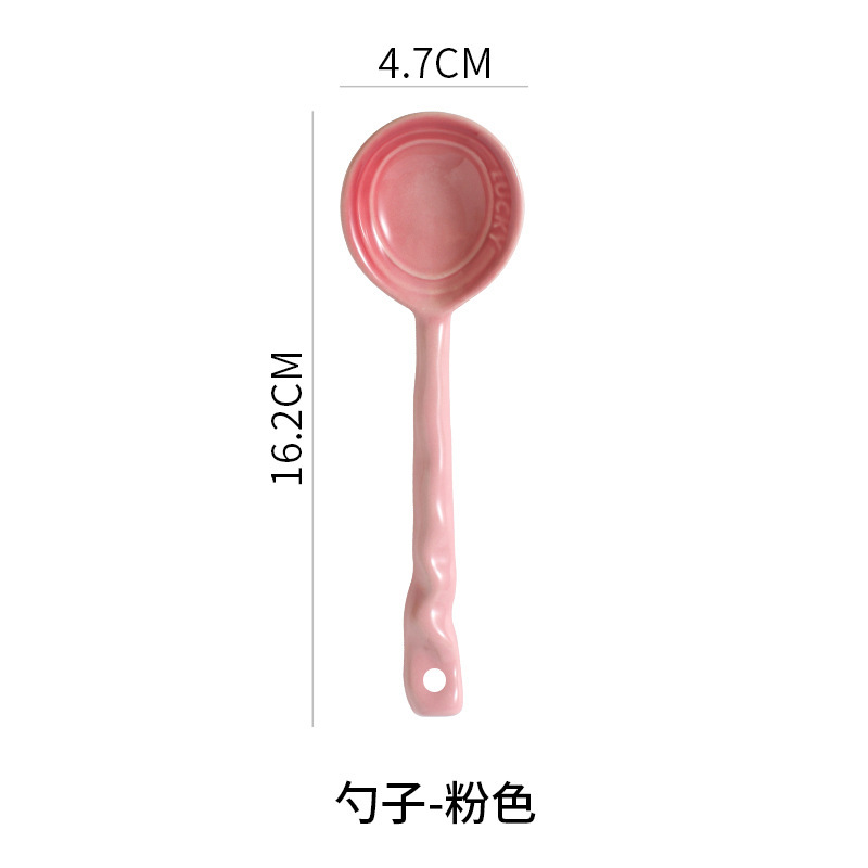 Petite cuillère colorée rose