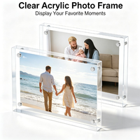 Cadre photo personnalisé en acrylique transparent double face, impression UV, format 2x6 A0, pour billets de banque, magnétique, 4x6, pour photos