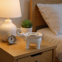 Plateau de rangement pour bijoux et dés en forme d'éléphant imprimé en 3D, une pièce de décoration d'intérieur polyvalente et mignonne