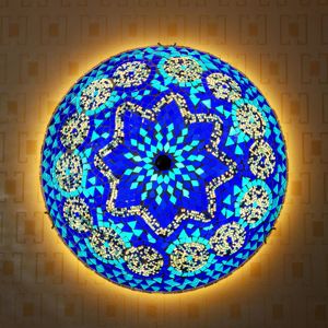 Kỳ Lạ lãng mạn Thổ Nhĩ Kỳ dòng chảy thủy tinh cổ điển Homestay Retro nghệ thuật phòng cà phê lối đi tiền sảnh Tiffany trần ánh sáng - Product Image 5