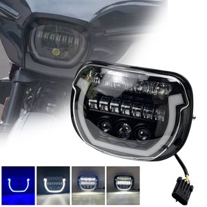 Ensemble de phares de <span class=keywords><strong>moto</strong></span> marqués E Phare LED DRL à faisceau haut/bas pour <span class=keywords><strong>Harley</strong></span> Touring Street Glide FLHX FLHXI FLHXSE FLHXU - Product Image 1