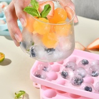 Vente en gros : Moule à glaçons rond en silicone à 25 compartiments, facile à démouler, mini moule à glaçons circulaires, moule à boules de glace en silicone