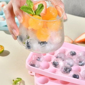 Großhandel 25er Silikon-Eiswürfelform rund, leicht zu entformen, Mini-Kreis-Eiswürfelform, Silikon-Eiskugelform - Product Image 5