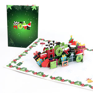 Biglietto d'Auguri Pop-up 3D Personalizzato Winpsheng con Stampa Offset, Creativo e Carino con Scritta 'HOPE Merry Christmas' - Product Image 1