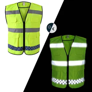 Custom Everysize poliéster cinta reflectante brillante plata Hi Vis T/C tela reflectante para la ropa