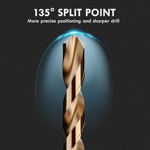 HSS M35 Twist Khoan <span class=keywords><strong>Bit</strong></span> của Kim Loại Jobber Chiều Dài Twist Khoan <span class=keywords><strong>Bit</strong></span> Set Cho Kim Loại Cứng, Thép Không Gỉ Cắt Lỗ Saw - Product Image 3