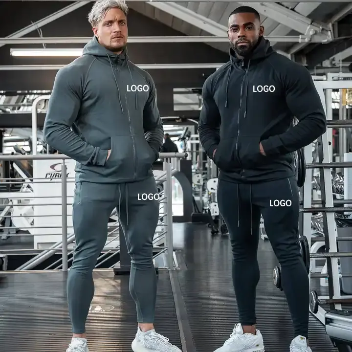 Setleri açık spor salonu spor setleri, erkek spor eşofman erkekler, eğitim & Jogging aşınma iki parçalı Set Hoodies erkek setleri