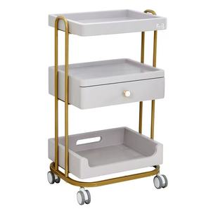 Ay อุปกรณ์ต่อผมสำหรับร้านทำผมสีทองรถเข็นสำหรับร้านทำผมสีขาว - Product Image 3