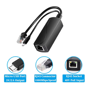 Hynanet <span class=keywords><strong>5V</strong></span> 2A <span class=keywords><strong>Micro</strong></span> <span class=keywords><strong>USB</strong></span> <span class=keywords><strong>POE</strong></span> <span class=keywords><strong>splitter</strong></span> IEEE 802.3af tiêu chuẩn 10/100/1000Mbps <span class=keywords><strong>PoE</strong></span> trong và <span class=keywords><strong>Micro</strong></span> <span class=keywords><strong>USB</strong></span> DC ra + RJ45 dữ liệu đầu ra - Product Image 2