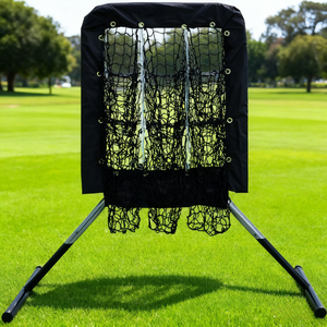 La nueva llegada, venta al por mayor, entrenador de lanzamiento portátil de <span class=keywords><strong>9</strong></span> bolsillos, red de ayuda de entrenamiento de alta calidad para béisbol y softbol - Product Image 1