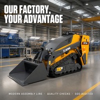 Chargeuse compacte sur chenilles XCMG MT04 avec système hydraulique, conception compacte, utilisation facile pour l'agriculture et l'aménagement paysager