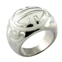 Trendy Vintage Punk Edelstahl ringe Wide-Faced Unique Designs Ahornblatt Rose Leaf Motive Modische Unisex Silber/Gold