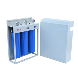 Sistema Completo de Filtración de Agua para Toda la Casa, Filtro Big Blue de 20'' x 4.5'', <span class=keywords><strong>3</strong></span> Etapas, Carbón Activado, 100 GPD, con Cubierta de Plástico - Product Image 4