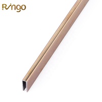 Garniture d'angle Listello en forme de U en acier inoxydable 304 Bâtiment décoratif en métal pour murs d'appartement Carreaux muraux flexibles BA/8K/BROSSE