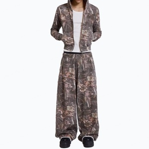 OEM High Quality Unisex Custom Woodland Camo Printed <b>Jogger</b> Pants Men Vintage <b>Oversized</b> Baggy Sweatpants <b>Jogger</b> - Product Image 5