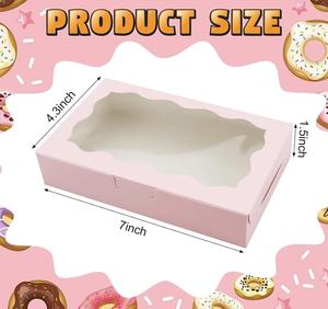 Chocolat Fraises Pâtisserie Cookie Pack Boîte Gâteau Emballage Vide Coffrets Cadeaux avec Fenêtre Logo Personnalisé - Product Image 5