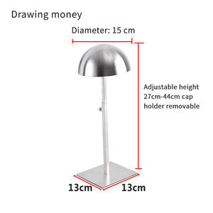 Hot Bán Sang Trọng Thép Không Gỉ Hat Giá Tùy Chỉnh Có Thể Điều Chỉnh Bạc Hiển Thị Chủ Thân Thiện Với Môi Truy Cập Hàng Đầu Cho Cửa Hàng Hat - Product Image 4