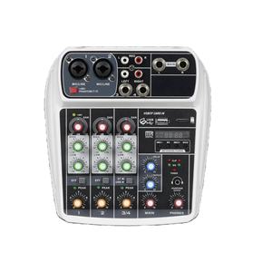 Professionnel portable pc <span class=keywords><strong>mini</strong></span> 4 canaux <span class=keywords><strong>dsp</strong></span> effet console de son mixage usb dj studio enregistrement stéréo musique audio mixeur - Product Image 1