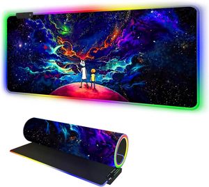 Custom XXL RGB Night Sky Space Stars,12 Light Modes-Non-Slip Rubber Base Mousepad-Textured Cloth-Long Glowing <strong>Laptop</strong> Desk Pad - Product Image 1