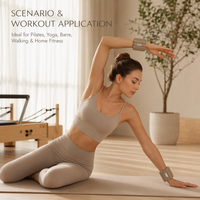 Bracelet lesté magnétique réglable en silicone et fer pour chevilles et poignets, idéal pour le barre, le yoga et les cours en studio – Marque privée