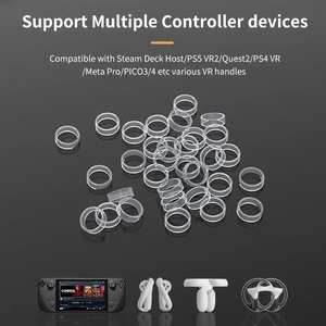 4 Uds anillo de Joystick de silicona para Steam Deck/Quest2/Pico4 cubierta de goma resistente al desgaste para <span class=keywords><strong>PS5</strong></span> <span class=keywords><strong>VR2</strong></span>/Meta Pro accesorios de juego - Product Image 3