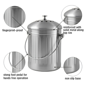 Poubelle à <span class=keywords><strong>compost</strong></span> <span class=keywords><strong>Bokashi</strong></span> en acier inoxydable pour jardin extérieur - Product Image 3