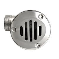 Drain de pont incurvé monobloc professionnel en acier inoxydable AISI 316, raccord de drainage de pont de bateau marin robuste moulé par investissement
