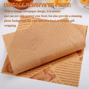 Wholesale Disposable Printed Logo <b>Food</b> Grade Greaseproof 2026 Meat <b>Wrapping</b> PE Coated <b>Paper</b> Burger Pizza Commercial Use - Product Image 2