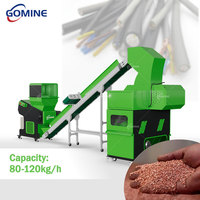 Équipement complet de pré-déchiquetage efficace, de transport, de séparation magnétique, de granulation et de récupération de fils de cuivre par table à air