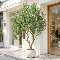 Grand olivier artificiel détachable en pot pour la décoration intérieure d'hôtels, villas et maisons de vacances - Vente en gros