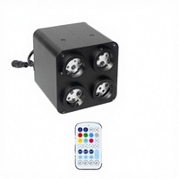 Kit de Plafonnier LED 36W à 4 Têtes Effet Ciel Étoilé Clignotant pour Voiture, Lumière Blanche Chaude Quatre Couleurs, en Aluminium, IP44