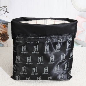 Grand chapeau de chaussures en satin avec logo numérique personnalisé sac à cordon de rangement pour vêtements paquet de cheveux en soie douce emballage d'extension <span class=keywords><strong>pochette</strong></span> en satin anti-poussière - Product Image 5