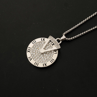 Vente en gros mode simple titane acier clavicule lapin colliers cool Hip Hop montre mauvais lapin collier pour hommes femmes