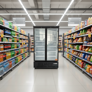 <span class=keywords><strong>Congélateur</strong></span> <span class=keywords><strong>vertical</strong></span> commercial de luxe avec refroidissement par air, sans givre, 2 portes, étagères réglables pour le stockage de la viande - Product Image 5
