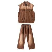Enfants lâche Hip Hop vêtements Denim sans manches veste rue jean pantalon pour fille garçon danse Costume vêtements adolescent Kpop tenues