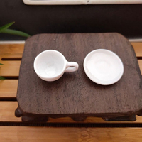 Mini service à thé en céramique, mini tasses à café DIY faites à la main, accessoires pour maison de poupée, jouets de cuisine et de restaurant pour enfants, mini service à thé de poche