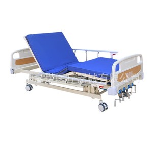 Lit médical manuel Huinuo, 3-5 fonctions, acier inoxydable, style hospitalier, pour personnes âgées et patients - Product Image 2