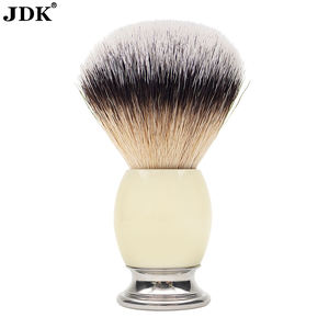 Kit de rasage de cheveux de <span class=keywords><strong>blaireau</strong></span> lourd de haute qualité pour hommes brosse faciale cheveux synthétiques brosses de rasage fibres de Nylon brosse en métal - Product Image 1