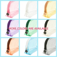 Pochette de maquillage en PVC couleur bonbon, mini organisateur de tuiles de mahjong pour voyage, sac JELLY, pochette de maquillage imperméable en forme de coussin