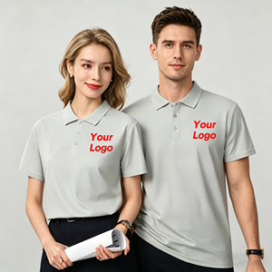 Polo Blanco de Manga Corta para Hombre, Bordado con el Logotipo de su Empresa, <span class=keywords><strong>Uniformes</strong></span> de Alta Calidad, Transpirables - Product Image 1