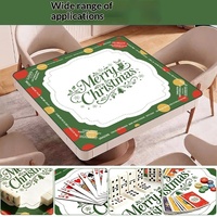 Tapis de Mahjong en Caoutchouc Naturel Thème Noël en Gros – Stock Disponible, Antidérapant, Réducteur de Bruit, Anti-Taches, Housse de Table de Jeu