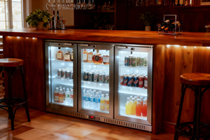 Three glass door stainless steel built-in gas CNC multi zone household and commercial indoor and outdoor bar counter cabinet - Product Image 5