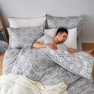 Bộ Chăn Ga Gối Đệm <span class=keywords><strong>8</strong></span> Món, Màu Xám, Hoạ Tiết Hình Bốn Lá - Product Image 5