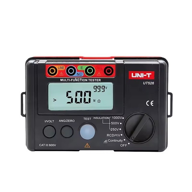 UNI-T UT526 Multi-function Digital Electric Meter Electrical Insulation Tester UT526 Earth Resistance Meter+RCD Tester