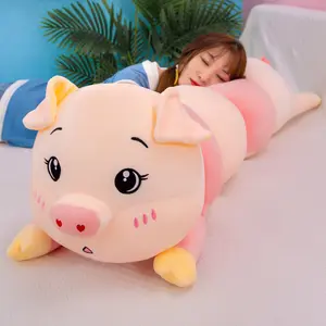 Nouveau créatif mignon cochon oreiller en peluche Super doux peluche poupée bébé dormir jouets enfants enfants cadeau d'anniversaire