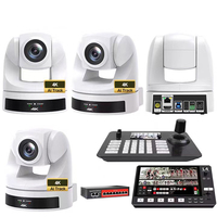 Paquete de transmisión de envío gratis USD1952 W430 = 4 Uds 4K 30X PTZ cámara de conferencia Streaming AITrack + controlador + conmutador mezclador de vídeo L4