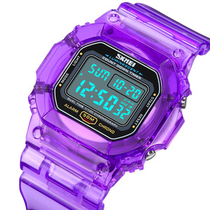 Skmei 1999 original reloj <span class=keywords><strong>LE</strong></span> light montre électronique 50m chronographe analogique led numérique transparent montres de sport pour hommes - Product Image 2